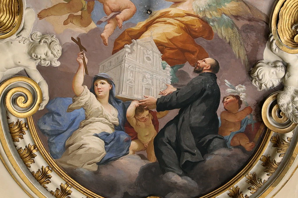 San Gaetano presenta la chiesa alla Trinità accompagnato dalla Fede - dettaglio, Firenze